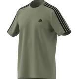 Adidas Essentials Single Jersey 3-Streifen T-Shirt Tent Green XS