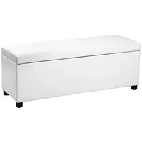 [corium] Sitztruhe Bukit 118x37x43 cm Weiß
