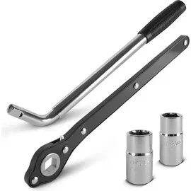 STAHLWERK Scherenwagenheber 2.000 kg, Hubkraft Kfz-Set mit Ratsche,