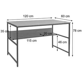 MCW Schreibtisch K80 Braun / Grau