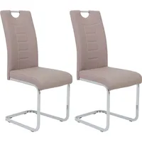 Hela Freischwinger Ruby Kunstleder braun 2er Set