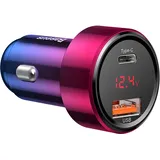 Baseus Magic Car Charger USB + USB-C QC 4.0 PD 45W (Red+Blue)
