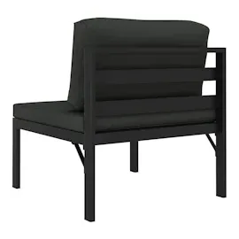 vidaXL Modular-Sofa-Mittelteil mit Kissen Aluminium Anthrazit