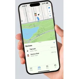 FIXED FIXTAG-LC-BK - Smart Tag Lock mit Find My, und TSA-Unterstützung schwarz