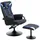 Vinsetto Relaxsessel mit Hocker, Fernsehsessel, Spiel-Stil, Gamingstuhl mit Liegefunktion, 130° neigbar, für Videoraum, Freizeitraum, Dunkelblau+Schwarz, 67 x 82,5 x 103 cm Wohnzimmer, Sessel, Relaxsessel