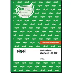 Sigel Formularbuch Lohnarbeits-Nachweis A5 hoch VE=5x3x40 Blatt
