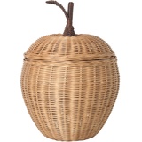 Ferm Living - Geflochtener Apfel-Aufbewahrungskorb, Ø 19 x H 30 cm, Rattan