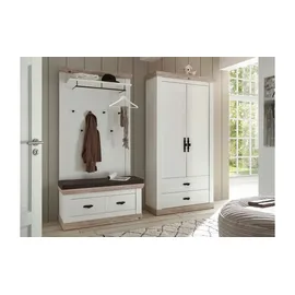 Möbel Kraft Stauraumschrank 107 x 201 x 38,0 cm weiß