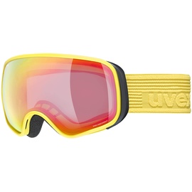 Uvex scribble FM sph - Skibrille für Kinder - verzerrungs- & beschlagfrei - verzerrungsfreie Sicht - yellow/rainbow-clear - one size