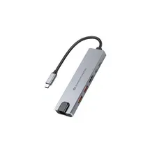 Conceptronic 6-in-1 USB-C->HDMI,2xUSB-A,USB-C,GbE 140W