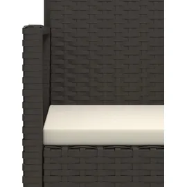 vidaXL Polyrattan Lounge-Set 4-tlg. schwarz inkl. Kissen 319194