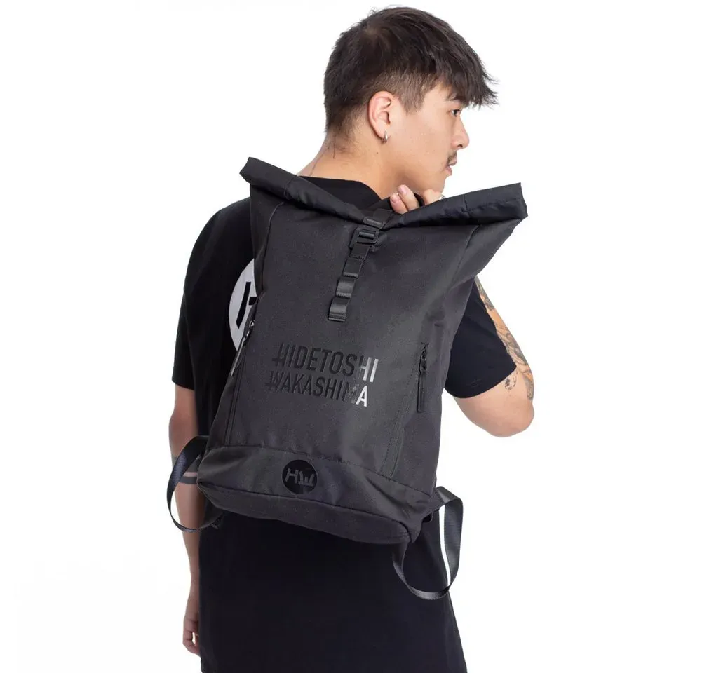 HIDETOSHI WAKASHIMA Rucksack "Kawaguchi" Rolltop Rucksack, Rolltop-Rucksack mit flexiblem Fassungsvermögen