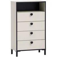 Schildmeyer Highboard Beige, Metall, 4 Schubladen, 60.2x103.4x33.05 cm, Metallgriffe«,