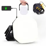oyajia LED Solarleuchte LED Laterne Solar Campinglampe & Powerbank 6600mAh Outdoor Camping, IP65 Wasserdicht, LED fest integriert, Warmweiß, Kaltweiß, Neutralweiß, Tragbar Aufladbar Zeltlampe für Camping, Stromausfälle, Wandern schwarz