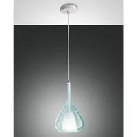 Fabas Luce Pendelleuchte Lila E27 Ø200mm Azurblau