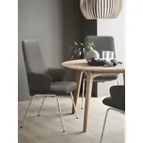 Stressless® Polsterstuhl Laurel, High Back mit Armlehne, Größe L, mit Beinen aus Stahl in Schwarz matt grau