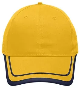 Piping Cap MB6501, gold-gelb/navy-blau, Einheitsgröße - blau