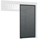 Weide Horizontale Lamellenwand für Weide Pergola 1 Stück 1,23 x 2,34 m Grau