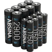 Absina 8X AA Mignon 2900 & 8X AAA Micro