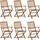 vidaXL Klappbare Gartenstühle mit Kissen 46,5 x 44 x 108 cm creme 8 St.
