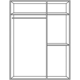 Pol-Power Kleiderschrank Base 3-türig weiß