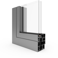 Aluminiumfenster Aluprof MB-70, Anthrazitgrau RAL 7016, 50 x 50 cm, 1-teilig festverglast, individuell konfigurieren