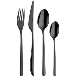 Besteck-Set PINTINOX "Florence", schwarz, 24 tlg., Edelstahl 18/10, Essbesteck-Sets, spülmaschinengeeignet