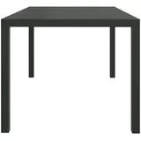 vidaXL Gartentisch Schwarz 150x90x74 cm Aluminium und WPC
