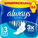 Always Ultra Damenbinden Long Plus mit Flügeln 84 Stück