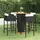 vidaXL Gartenbar-Set 5-tlg. Schwarz