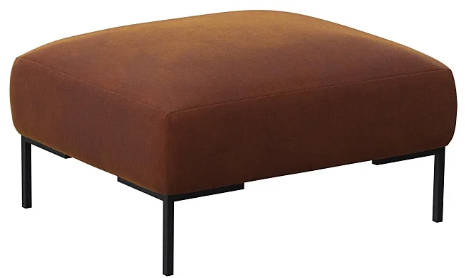 FLEXLUX Pouf »Sava«, Taschenferderkern-Sitz mit Kaltschaum FLEXLUX Cognac