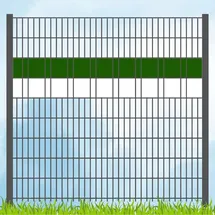zaun|zu® Sichtschutzstreifen 200 x 5 cm Grün/Weiß Kunststoff