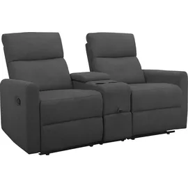 Home Affaire 2-Sitzer HOME AFFAIRE "Daoulas, 2er-Kinosofa, TV-Sessel, Multimedia-Sofa", grau (anthrazit), B:167cm H:102cm T:95cm, Webstoff (95% Polyester 5%Nylon), Sofas, Kinosofa mit Relaxfunktion, Getränkehalter und Stauraum