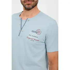 FQ1924 Henleyshirt FQ1924 "Henleyshirt FQRudolf", Herren, Gr. M, blau (chambray blau), Obermaterial: 100% Baumwolle CO., Shirts