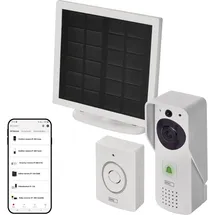 EMOS Klingel + Türsprechanlage, GoSmart Drahtlose Video-Türklingel IP-09D mit WiFi und Solarpanel, batteriebetrieben (WLAN)