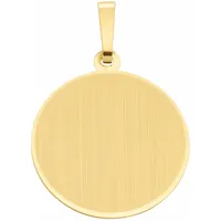 Ketten-Anhänger ADELIA ́S "585 Gold Gravurplatte Anhänger Ø 19,1 mm", gold, Schmuckanhänger, Damen, Gelbgold 585, 585 Gold Goldschmuck für Damen