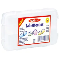 AXISIS GmbH Tablettenbox mit 10-Fächern farbig sortiert, 1 Stück