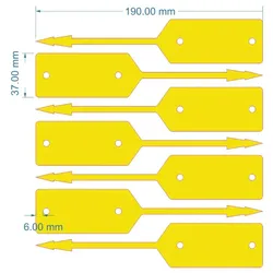 CombiCraft Schlüssel-Tags in gelb - 500 Stück