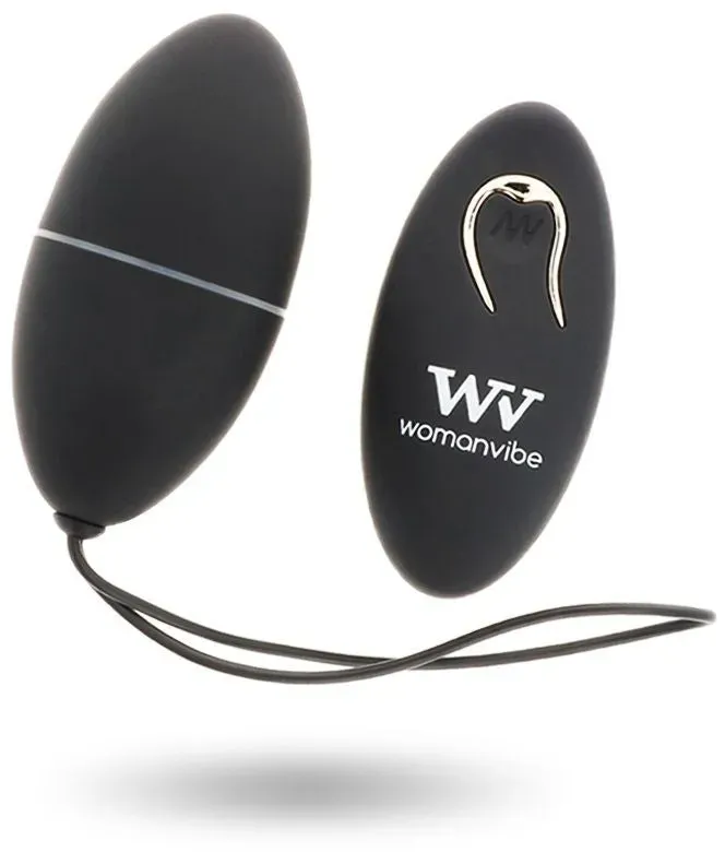 WOMANVIBE - ALSAN EGG FERNBEDIENUNG SCHWARZ SILIKON SCHWARZ