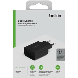 Belkin 25W USB-C Ladegerät, Power Deliver, PPS, schwarz