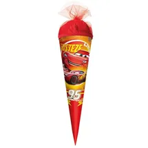 ROTH Schultüte Disney Cars 22 cm - rund, Tüllverschluss - Zuckertüte Disney Pixar Cars Schulanfang