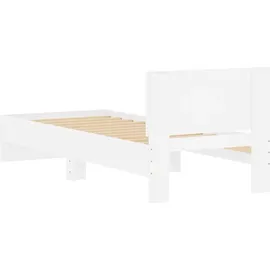 vidaXL Bettgestell 90 x 200 cm Weiß
