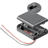 AccuCell Batteriehalter für 3 Stück Mignon AA LR6 Batterien 4,5 Volt mit Kabel und Stecker