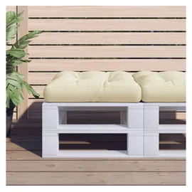 vidaXL Palettenkissen Creme 60x60x12 Cm Stoff Vidaxl