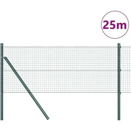 vidaXL Maschendrahtzaun 0,5 x 25 m Grün/Stahl