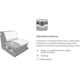 die planbar Ecksofa DIE PLANBAR "MP-IN23147 L-Form", grün, B:305cm H:87cm T:180cm, 95%Polyester;5% Nylon, Sofas, Ecksofa, Kaltschaumpolsterung, softer Sitz & verstellbare Kopfstützen