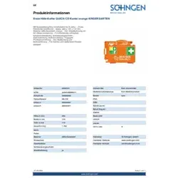SÖHNGEN Erste-Hilfe-Koffer Quick-CD Kindergarten 0350101
