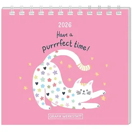 Grafik Werkstatt "Das Original" Mini-Kalender 2026 Have a purrrfect time!