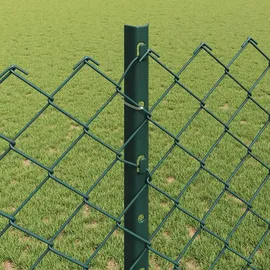 vidaXL Zaun mit Pfosten 1,2 x 10 m Grün/Stahl