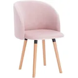 Woltu Esszimmerstuhl Samt rosa 1